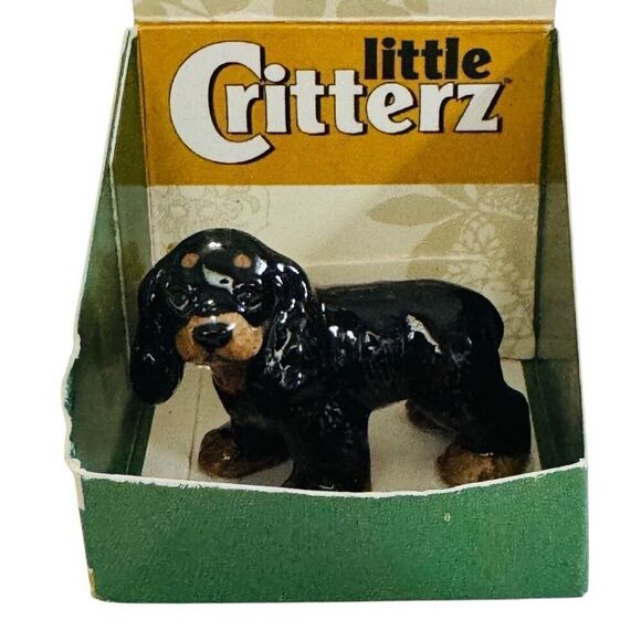 Little Critterz Cocker Spaniel “Teddy" Dog - Miniature Porcelain Figurine - Picture 2 of 6